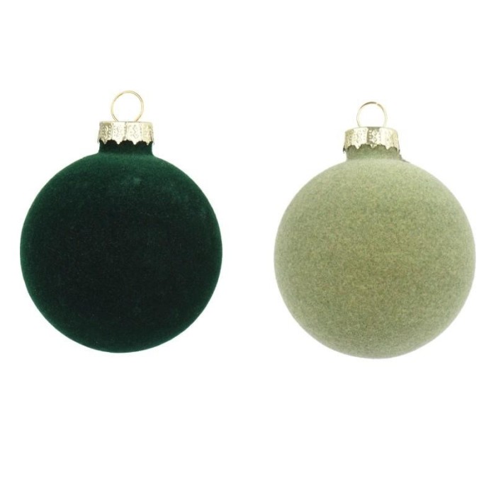 SFERA VETRO FLOCCATO D.10 VERDE